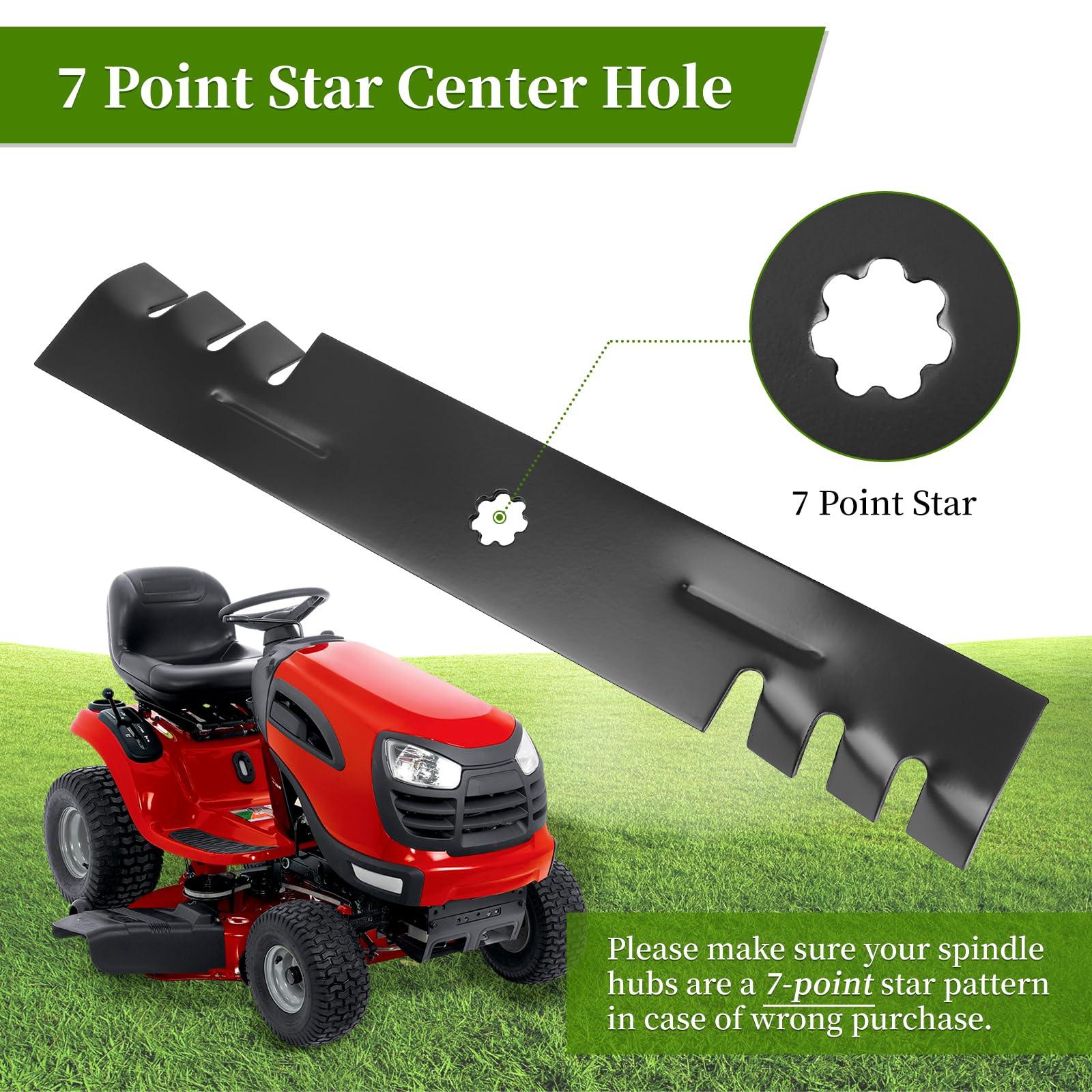 Ecreban image of 7-point star center hole showing secure hub fit benefit