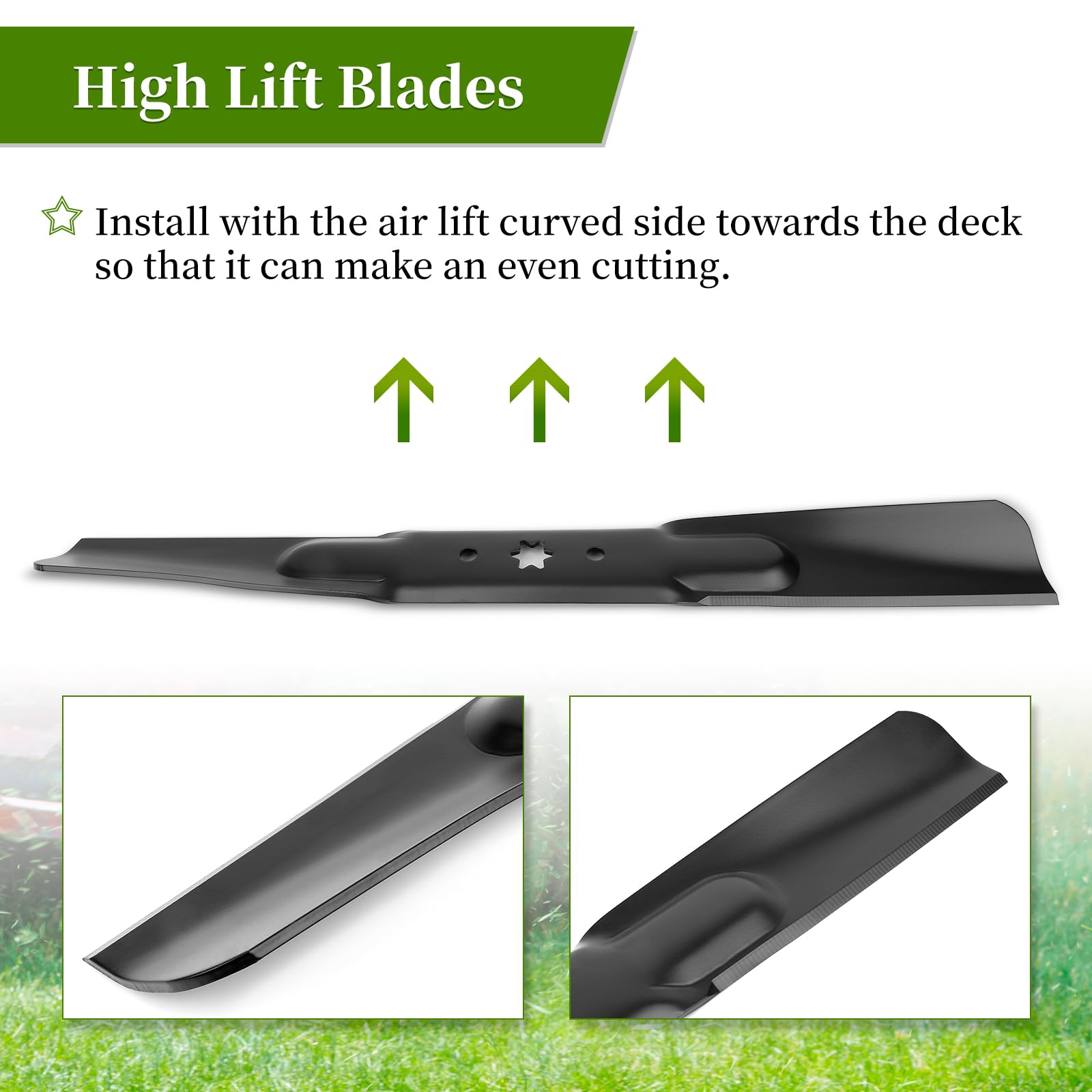 Ecreban blade laid next to ruler showing 23-1/4-inch length for exact replacement