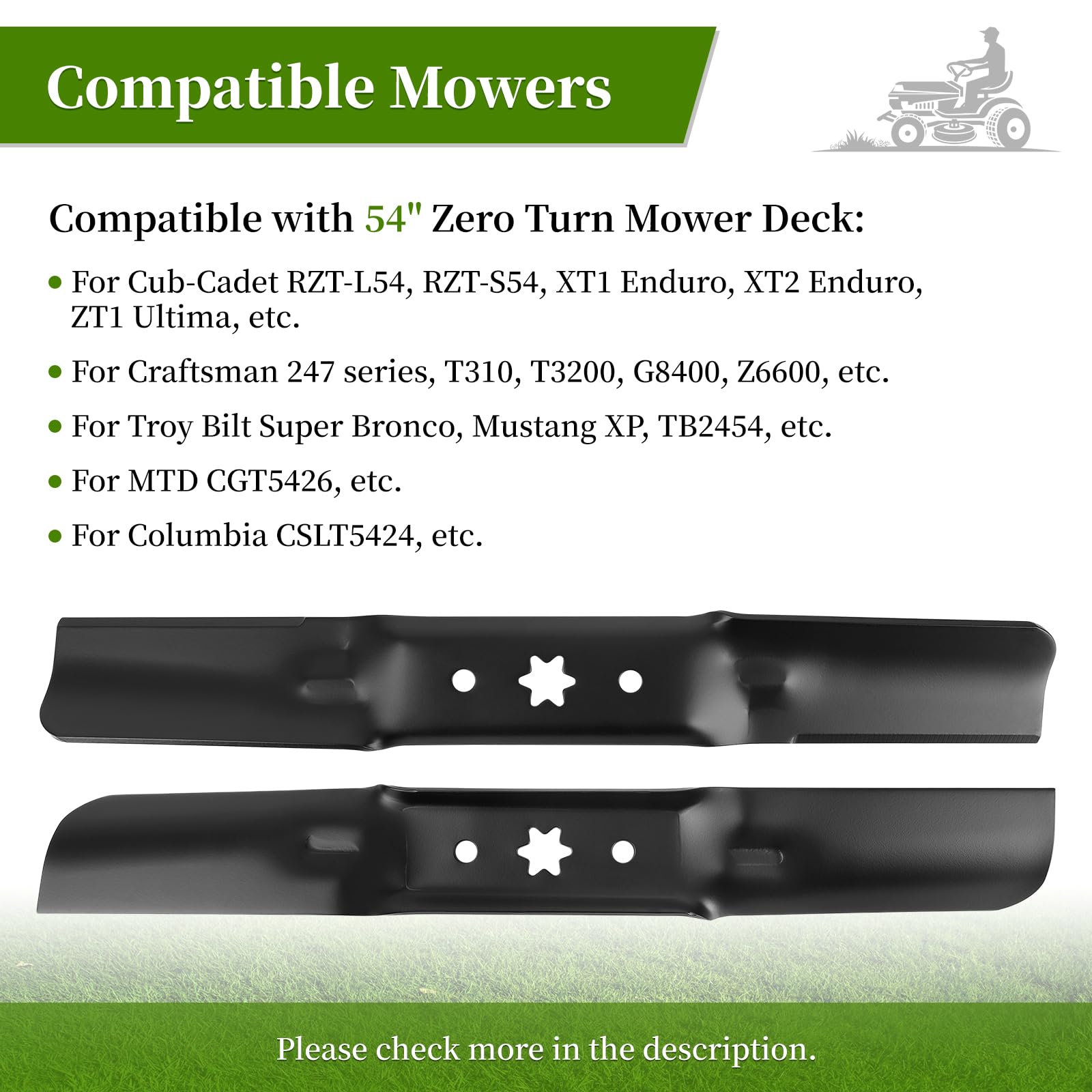 Ecreban three-pack of blades flat to show quantity and consistent quality