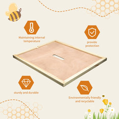 ECRIZA inner cover installed on 10-frame hive demonstrating easy, secure placement