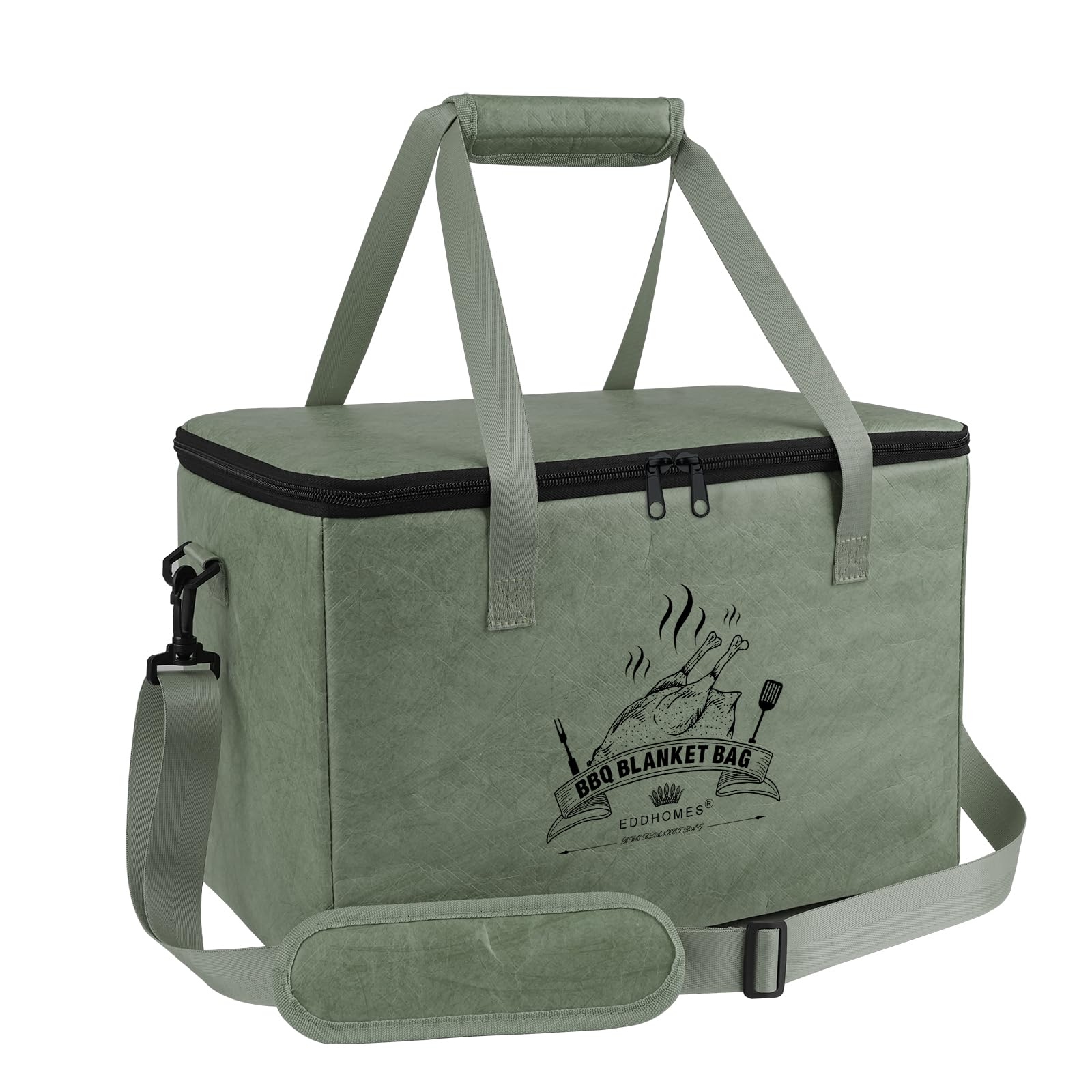 EddHomes front view of resting bag showing roomy capacity and secure closure