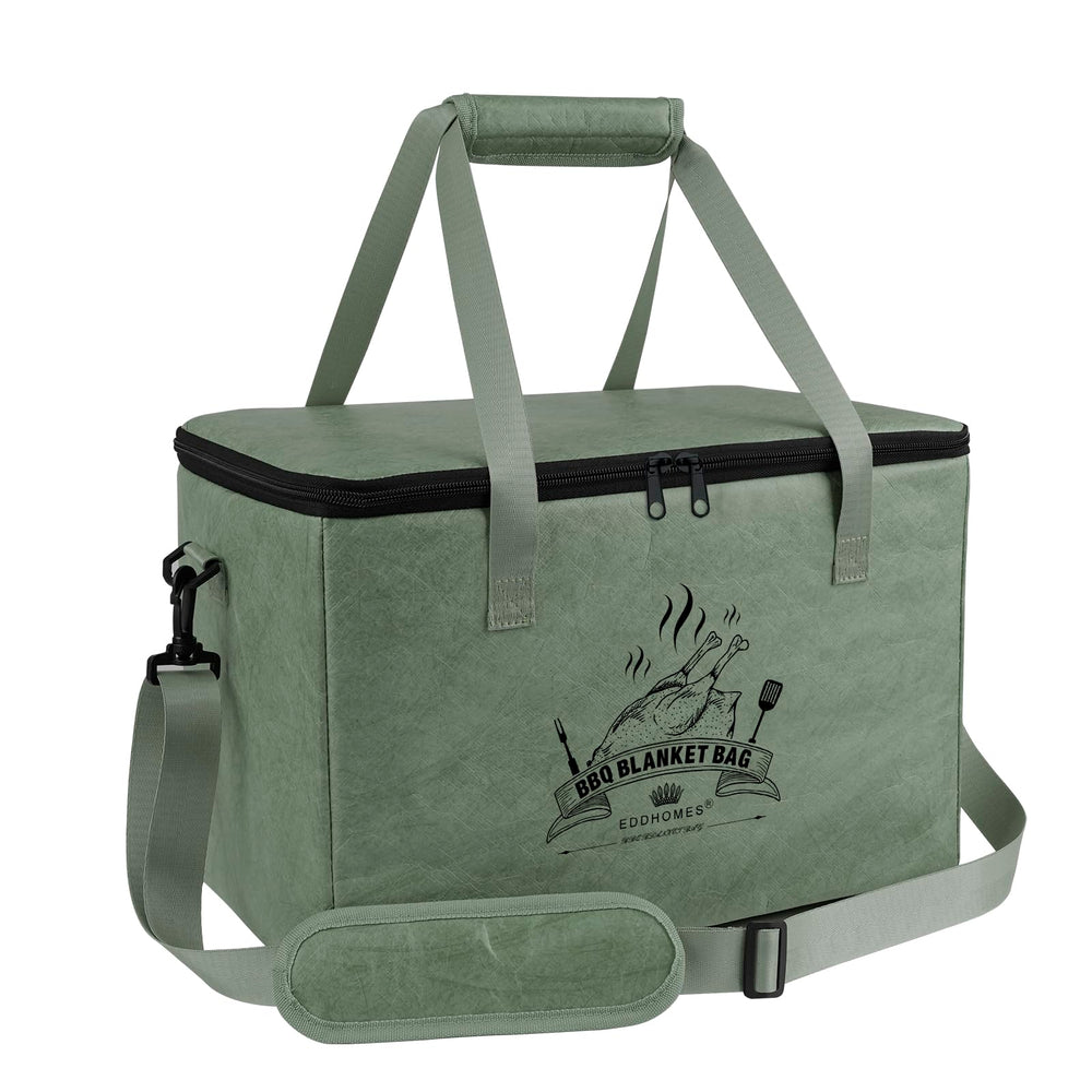 EddHomes front view of resting bag showing roomy capacity and secure closure