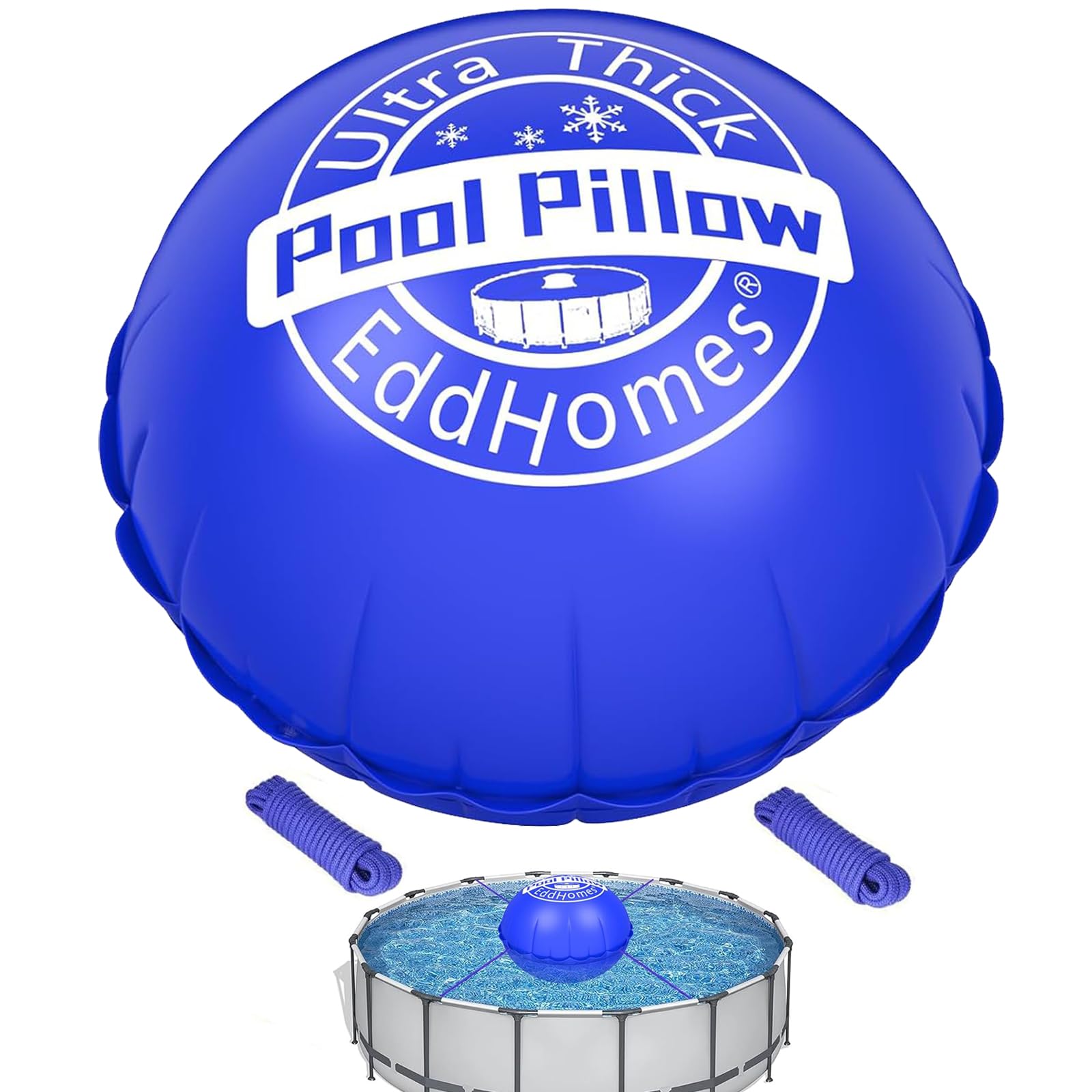 EddHomes pool pillow front view showing durable shape and protection