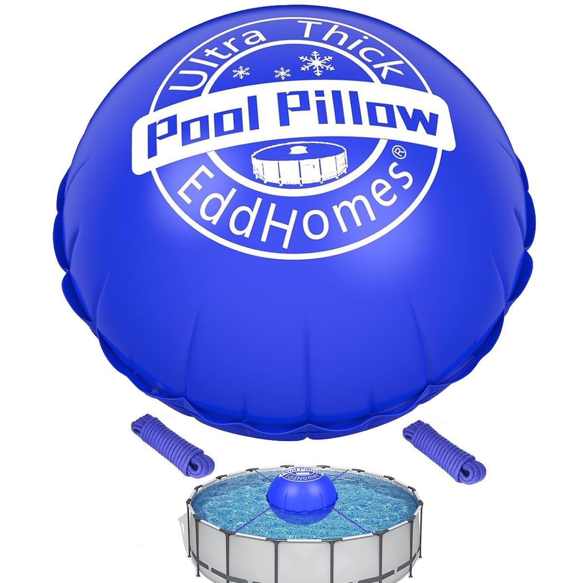 EddHomes pool pillow front view showing durable shape and protection