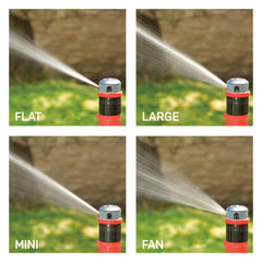Eden 94123 close-up of nozzle patterns and adjustment tabs for precise control
