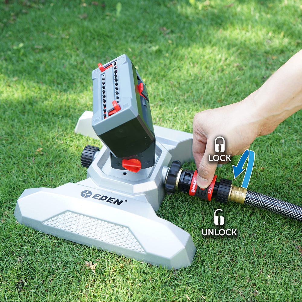 Eden flow dial and adjustment controls for precise watering and customization