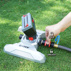 Eden flow dial and adjustment controls for precise watering and customization