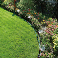 Eden adjustable sprinkler head close-up highlighting precise spray control