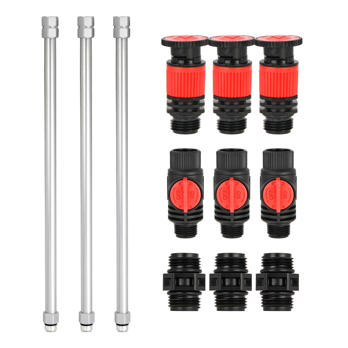 Eden front overview of full 12-piece set showing modular watering benefits