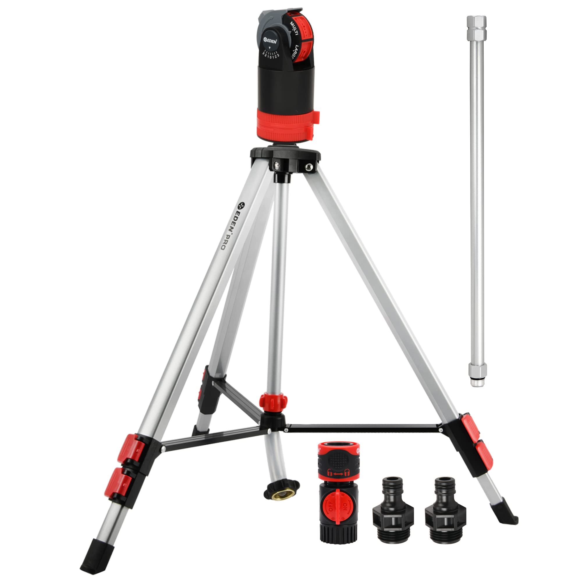 Eden tripod full unit front view showing stable base and elevated coverage benefit