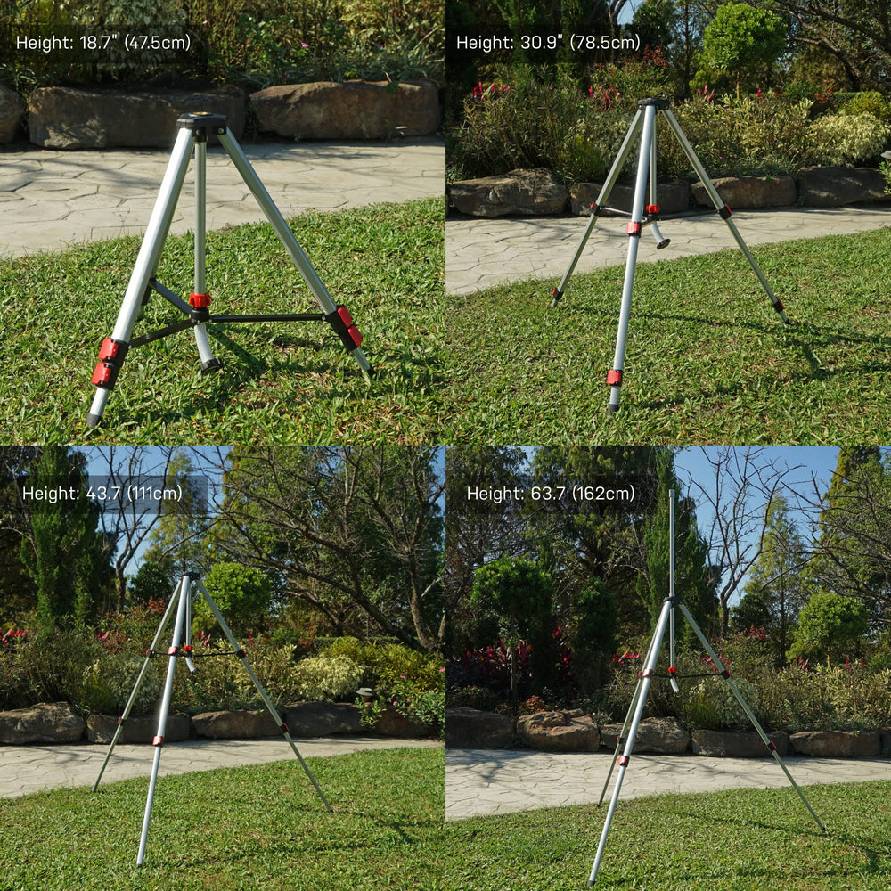 Eden tripod leg quick-release clamp detail for fast setup and stable positioning