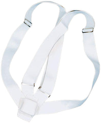 Eder Flag double harness front view showing fit and formal white finish for stable carrying