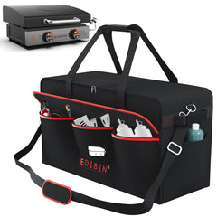 EDIBIN front view showing snug Blackstone 22-inch fit and protection