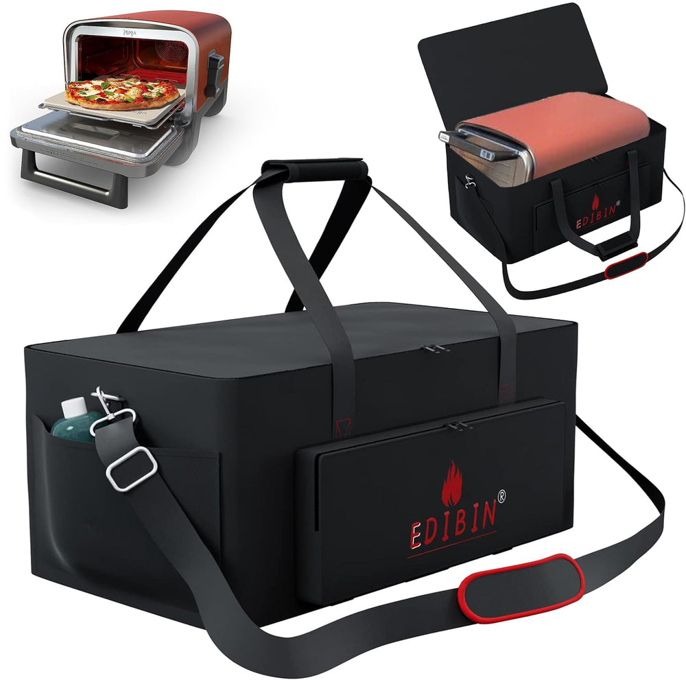 EDIBIN front view of bag protecting Ninja OO101, secure transport benefit