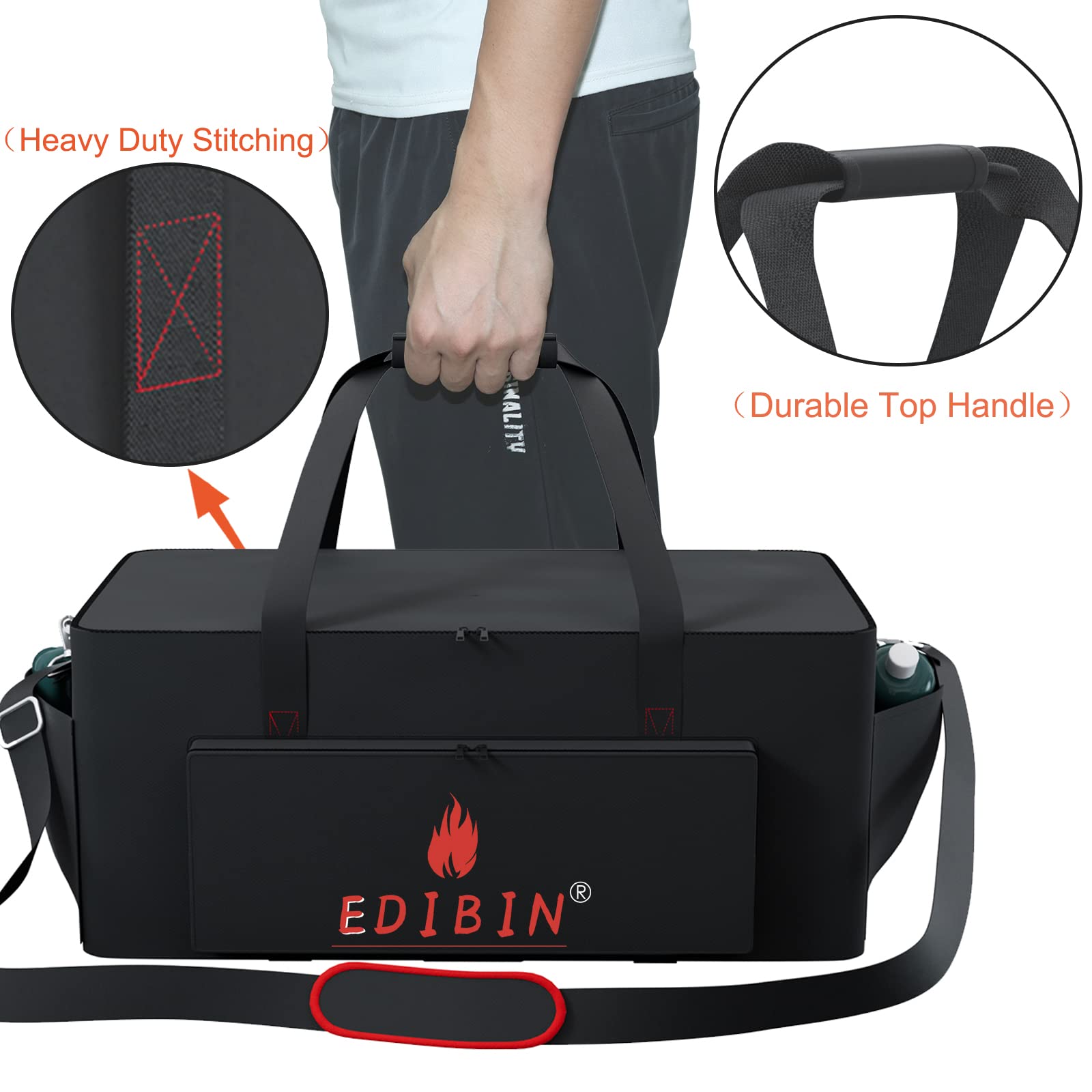 EDIBIN Ninja Woodfire oven inside bag ready to carry, safe transport benefit