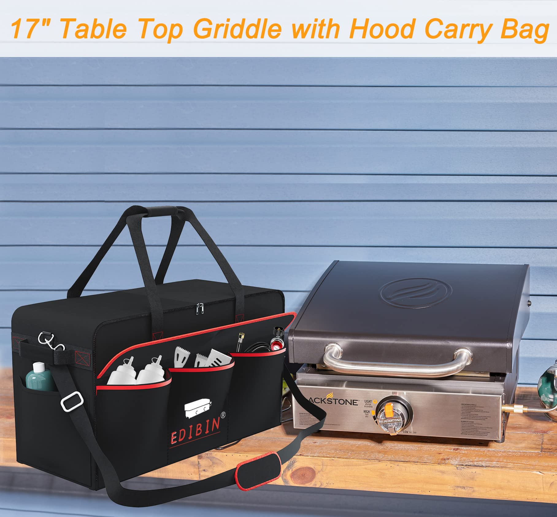 EDIBIN padded strap and reinforced handles provide comfortable secure carrying