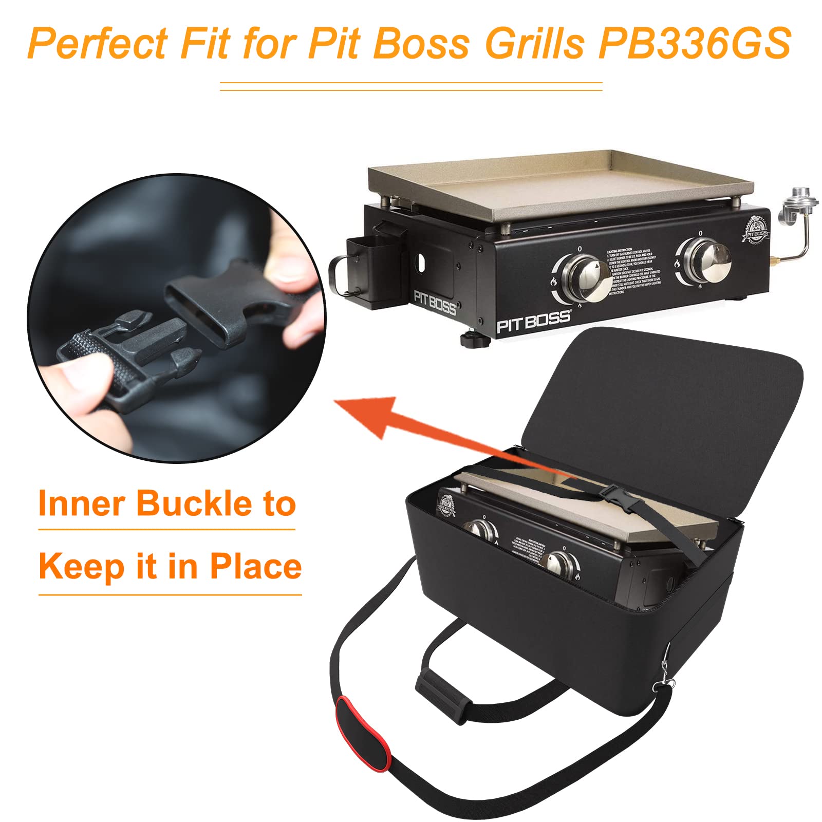 EDIBIN padded shoulder strap detail for comfortable long-distance carrying