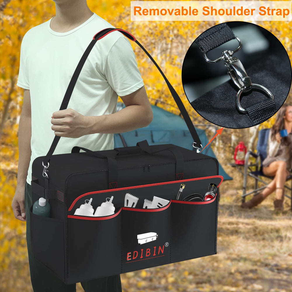 EDIBIN bag carried by person shows compact portability and ease of use