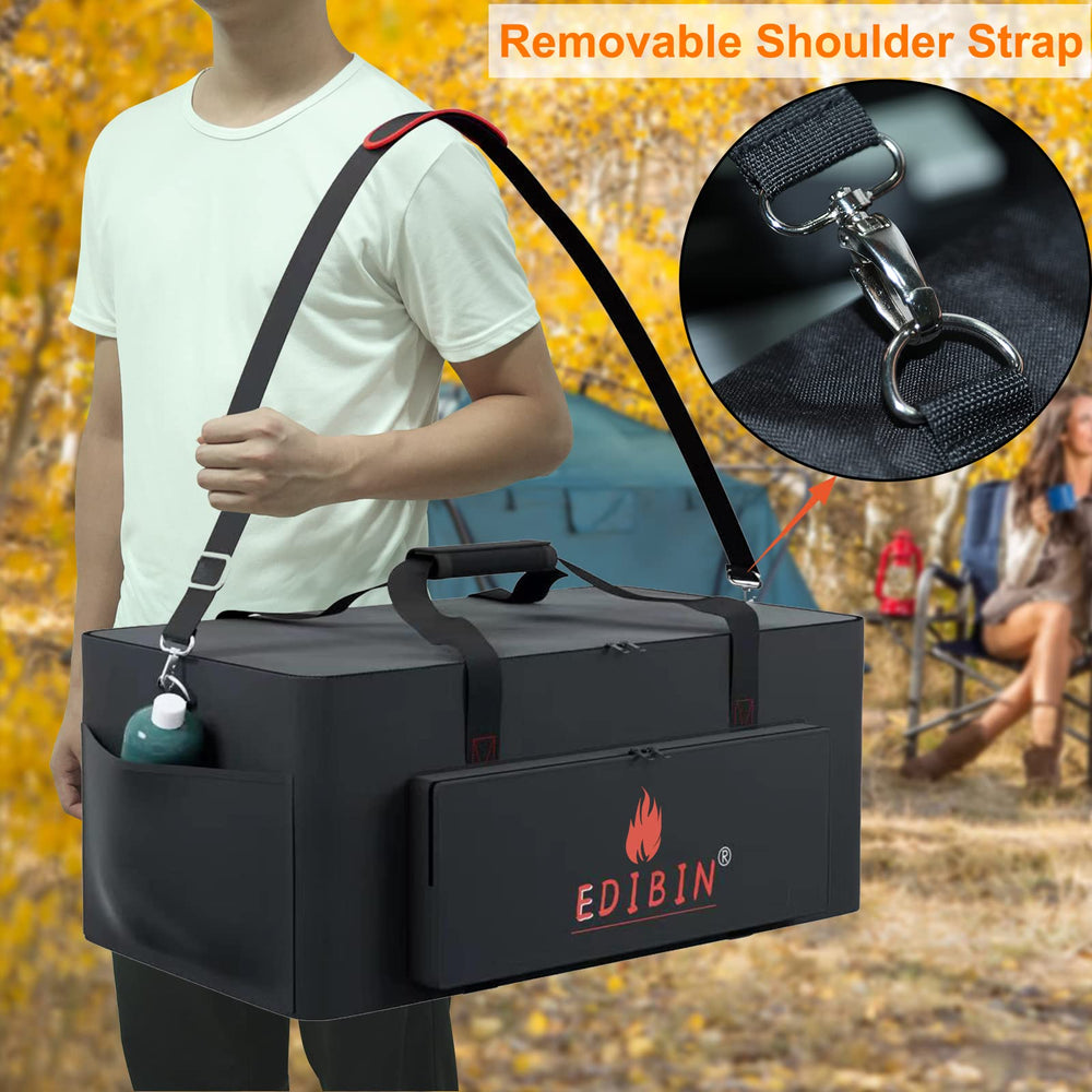 EDIBIN water-resistant fabric texture on Ninja bag, moisture protection benefit