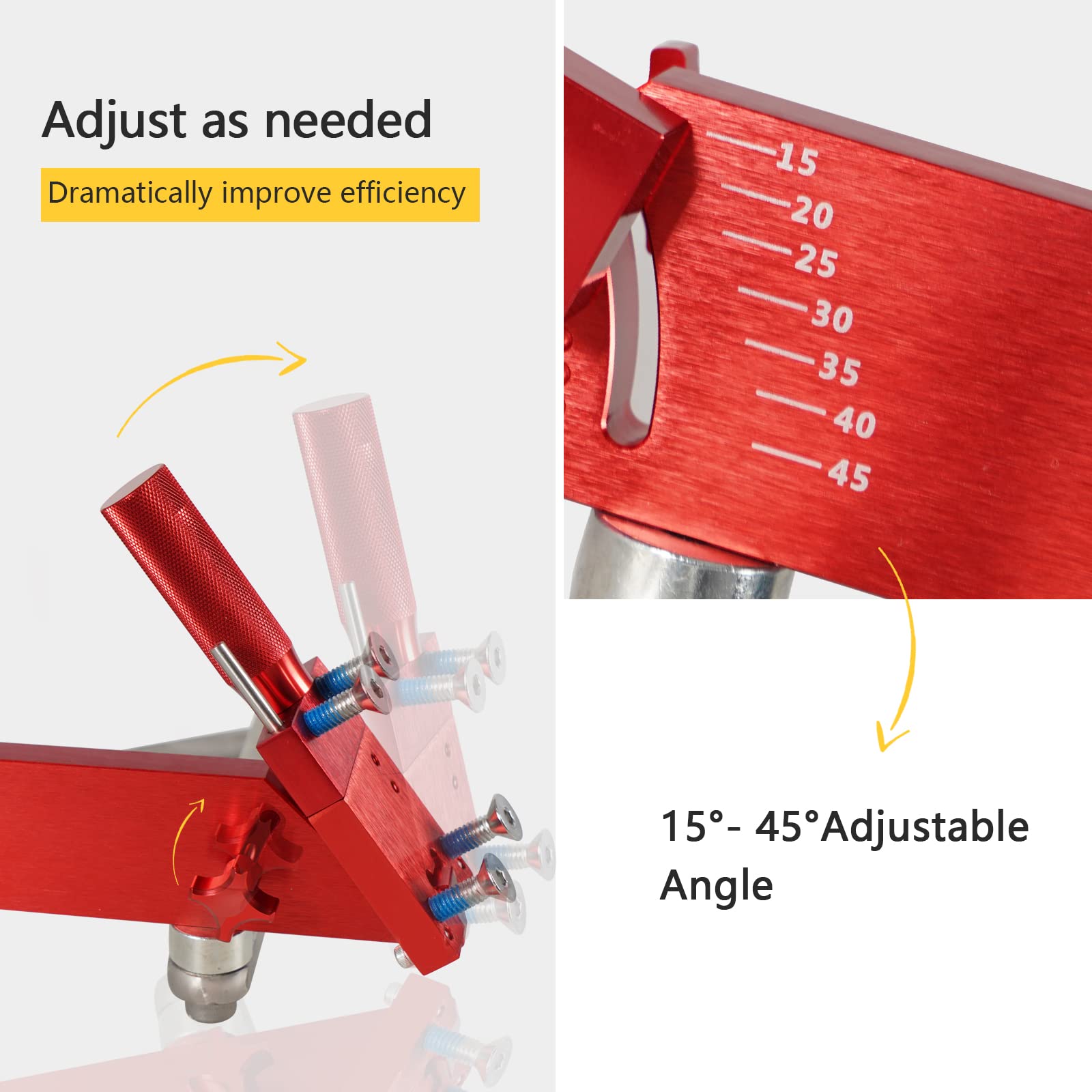 Edicapo close-up of angle adjustment scale illustrating precise angle selection benefit