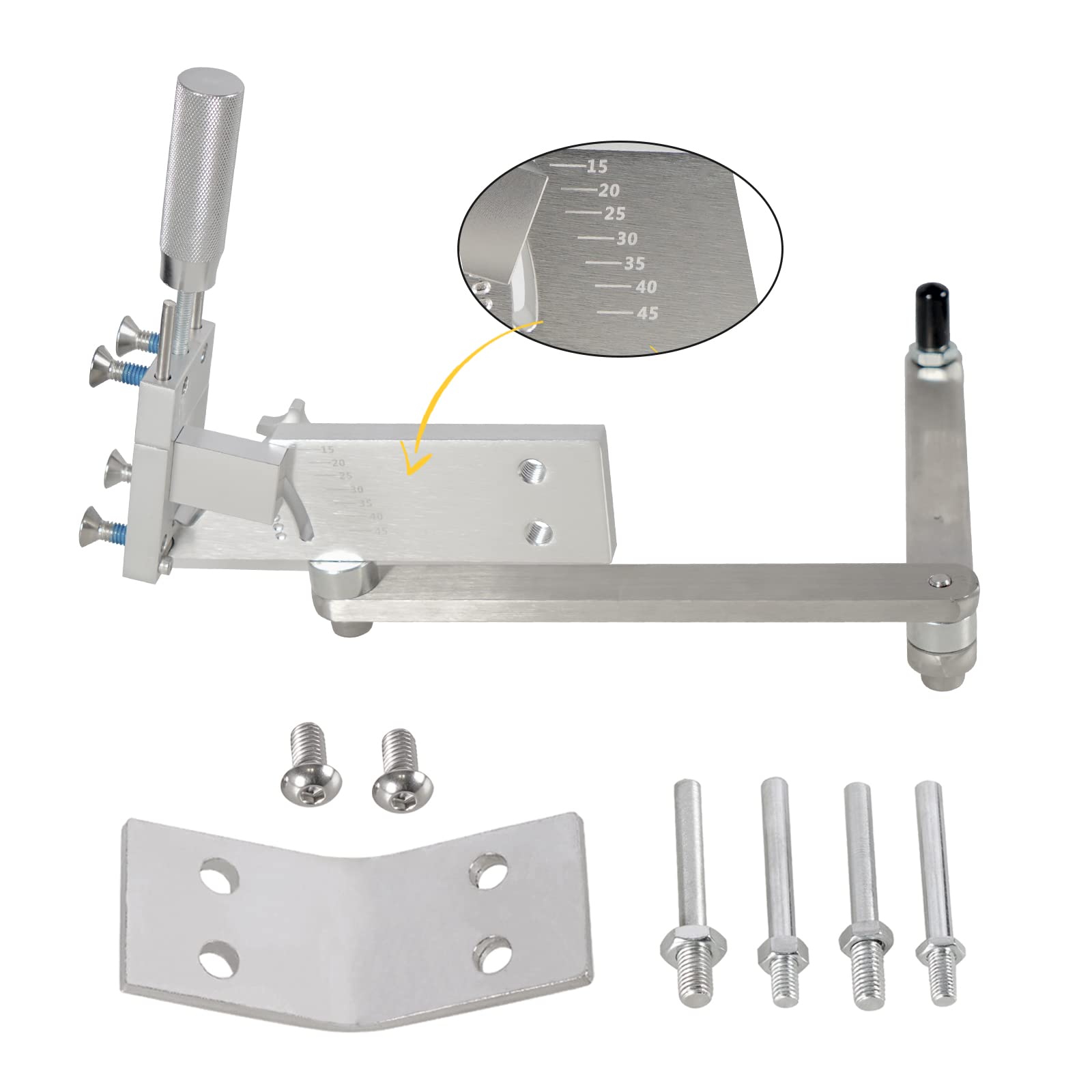 Edicapo sharpener kit front view showing compact bench mount and finish for durable sharpening