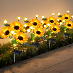EDOF sunflower front view showing realistic petals and warm glow