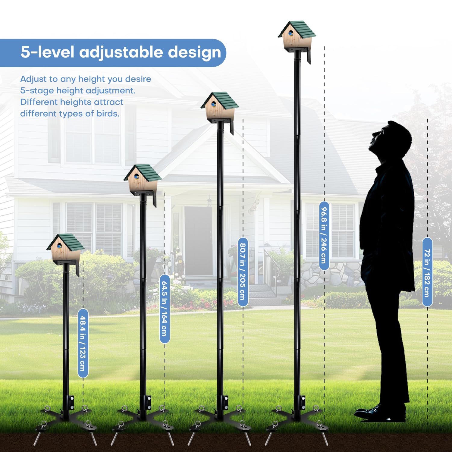 Edrifyah water bowl attached to pole providing birds a safe drink station