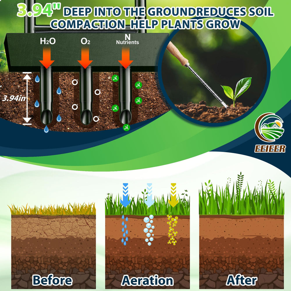 EEIEER soil basket filled with cores showing cleaner lawn benefit