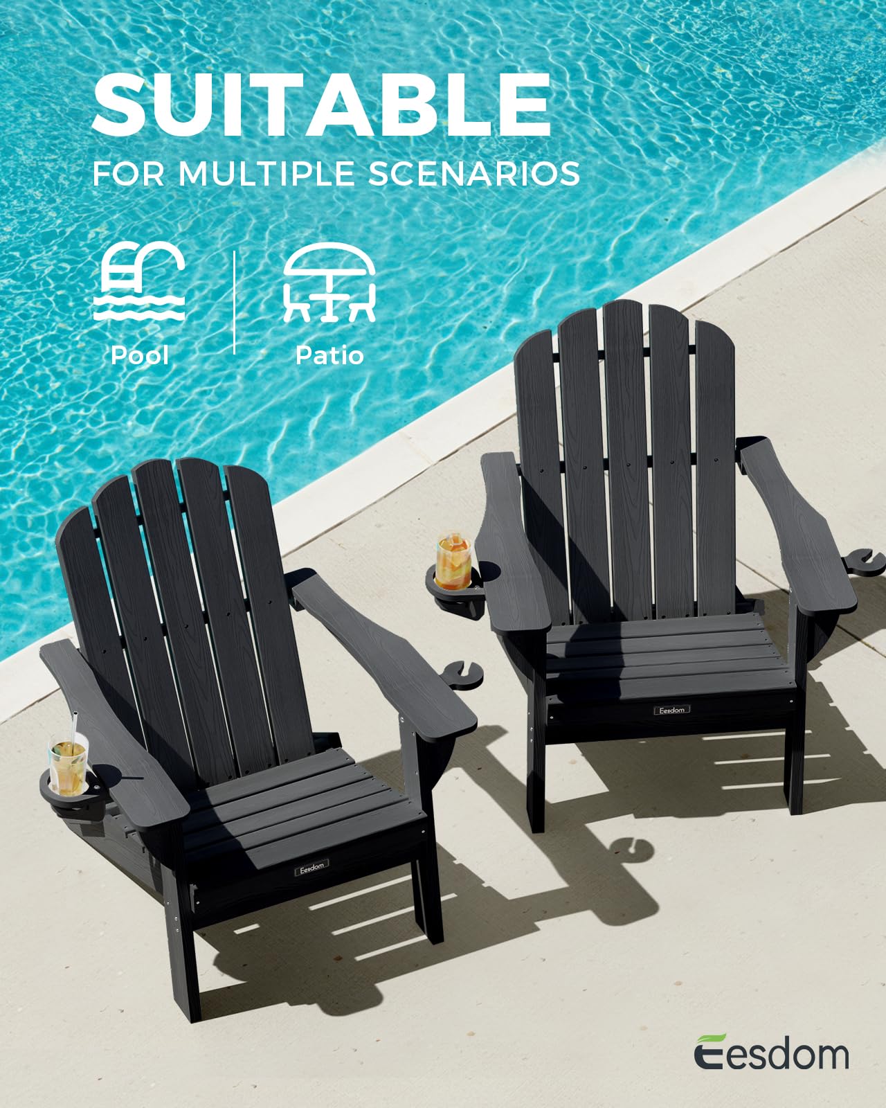 Eesdom side profile showing 105° angled seat for ergonomic support