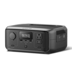 EF ECOFLOW RIVER 3 front angle showing ports and compact benefit