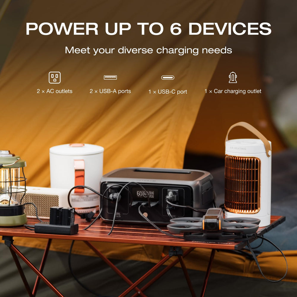 EF ECOFLOW RIVER 3 connected to solar panel for fast off-grid recharge