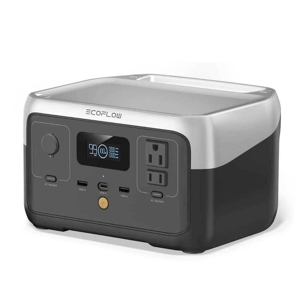 EF ECOFLOW RIVER 2 front view showing compact design and portability benefits