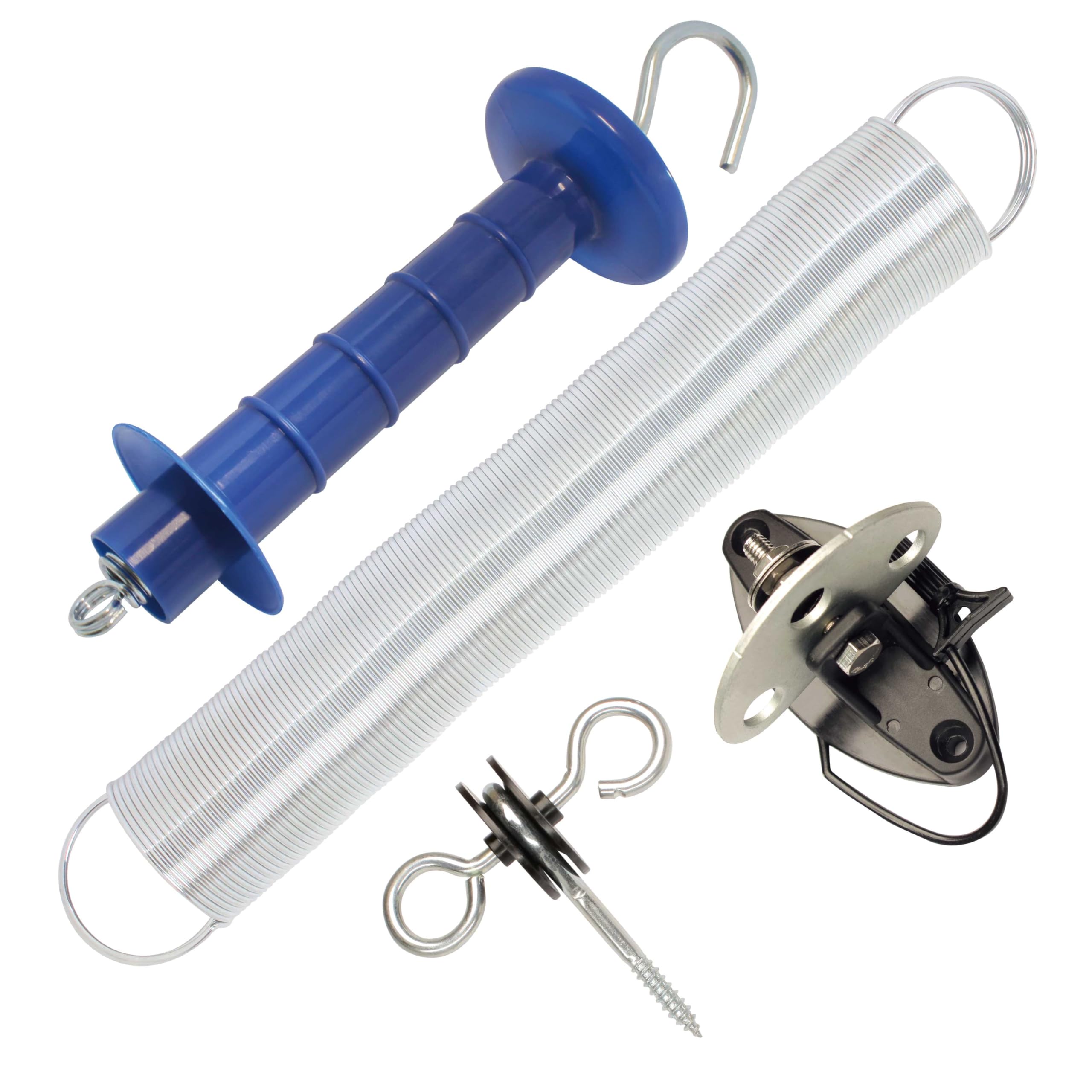 EFencSolv spring gate handle close view, comfortable insulated grip benefit