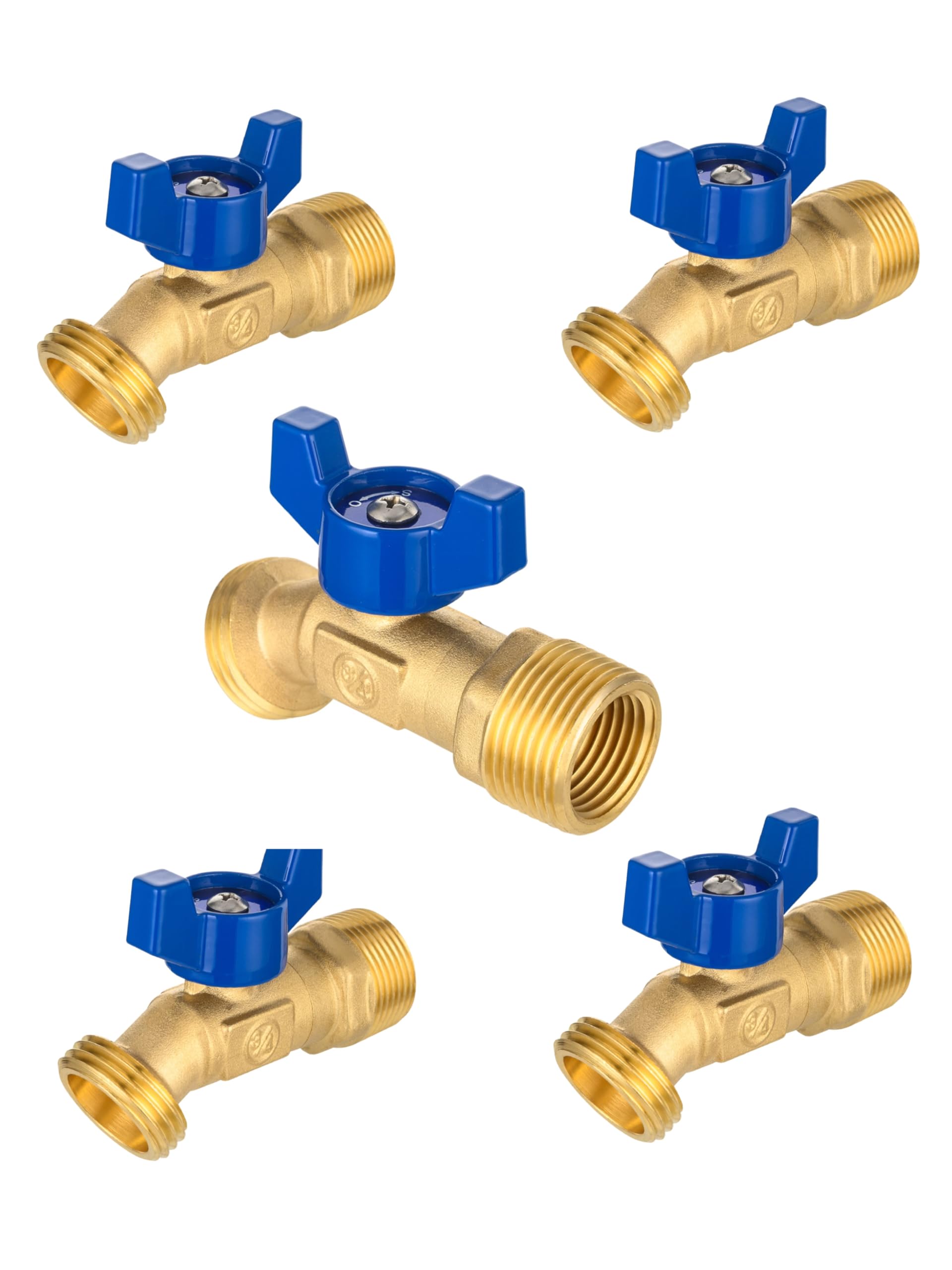 EFIELD spigot front view showing brass body and hose outlet for durable outdoor connection