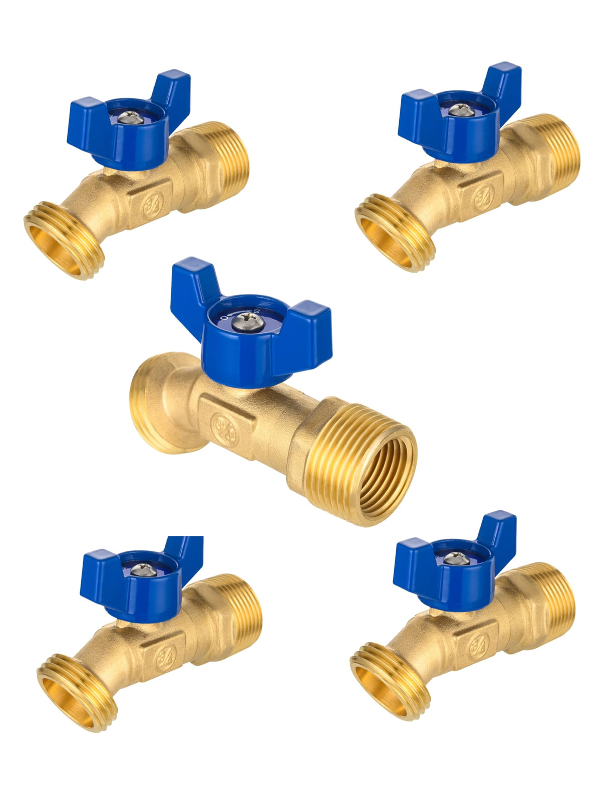 EFIELD spigot front view showing brass body and hose outlet for durable outdoor connection