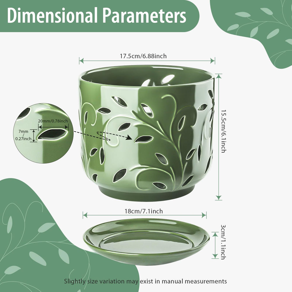 EFISPSS pot and matching tray side angle for clean indoor displays