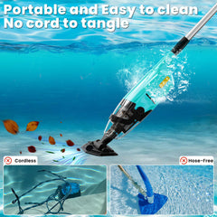 EFURDEN telescopic pole extended for reach, adjusting from 33.5 to 69 inches