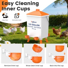 Eggluuz inner cups top view showing automatic refill cups for steady water supply
