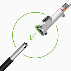 EGO BBA2100 detachable guard detail protecting bristles and preventing buildup