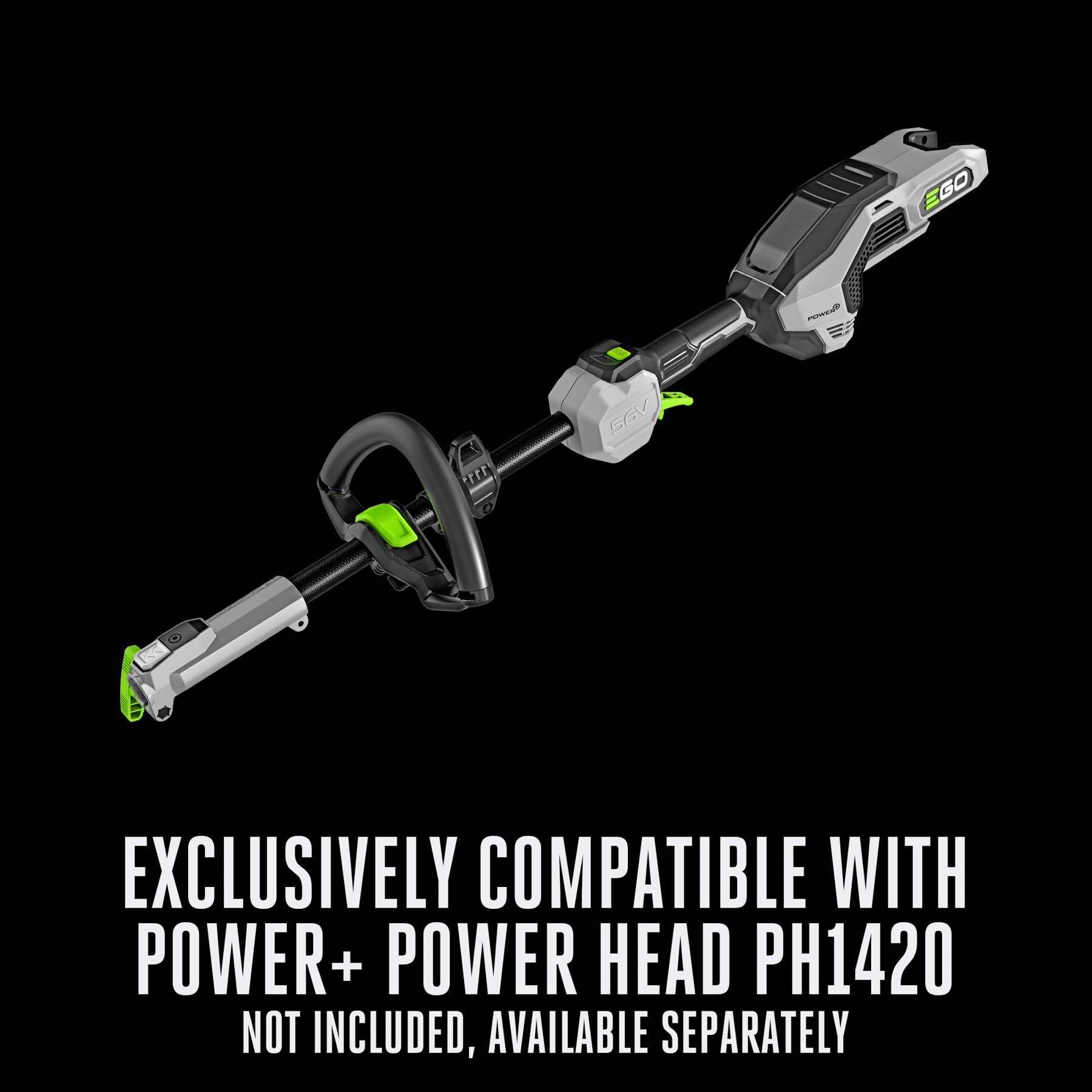 EGO Power+ carbon fiber shaft detail showing lightweight strength and long life