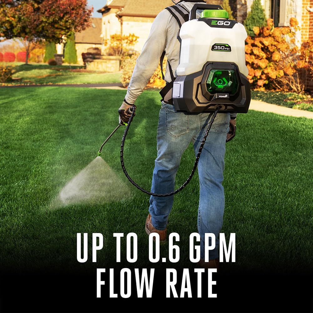 EGO Power+ BSP3500 included cone, foaming, fan and shower nozzles for versatile spraying