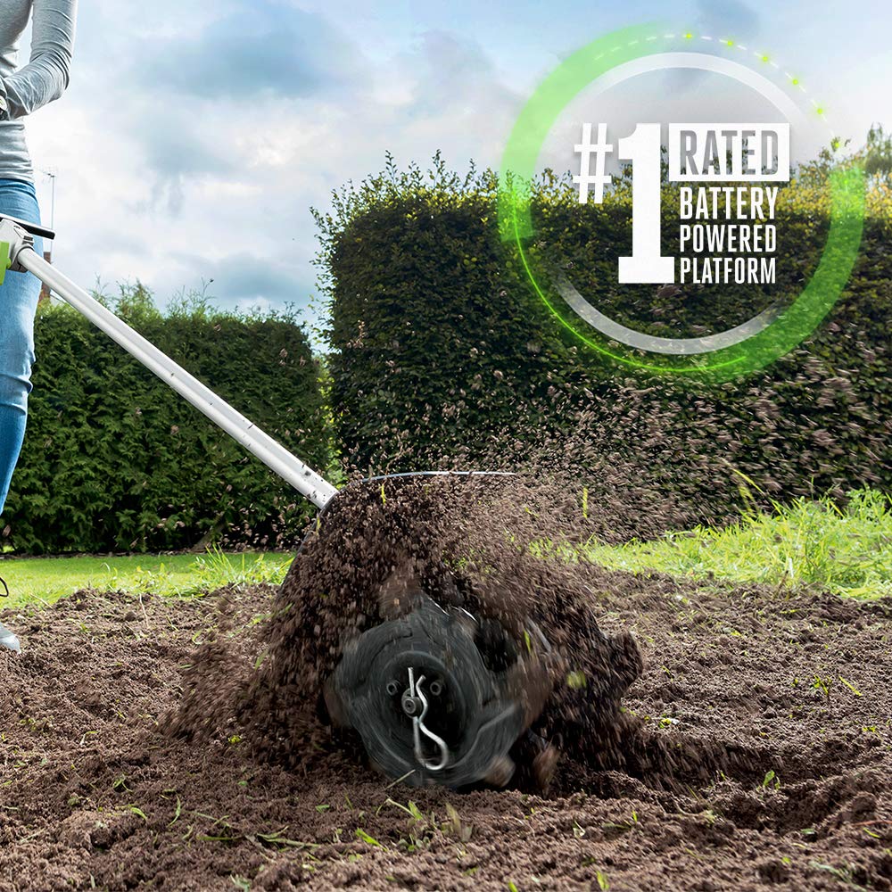 EGO Power+ steel tine close-up highlighting durable construction and performance