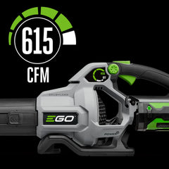 EGO POWER+ tapered nozzle detail that concentrates air for precise debris clearing