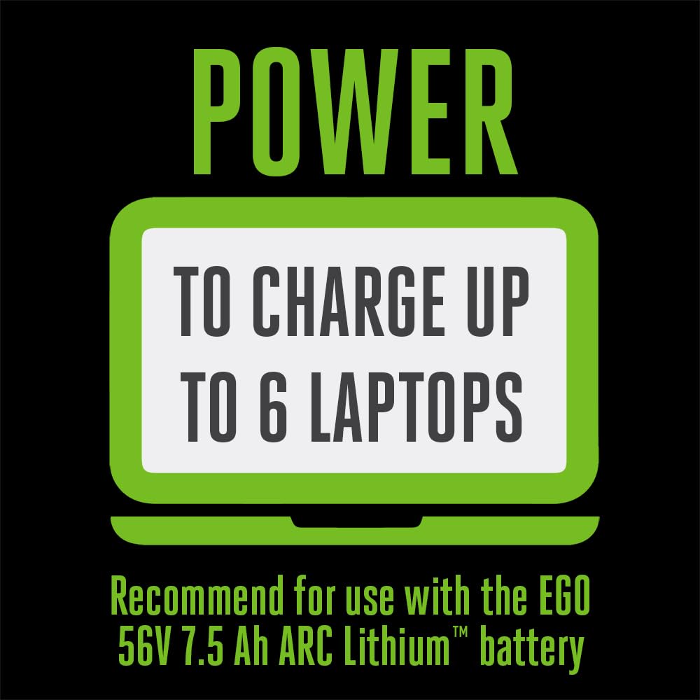 EGO PAD1800 connected to EGO 56V ARC Lithium battery for portable power