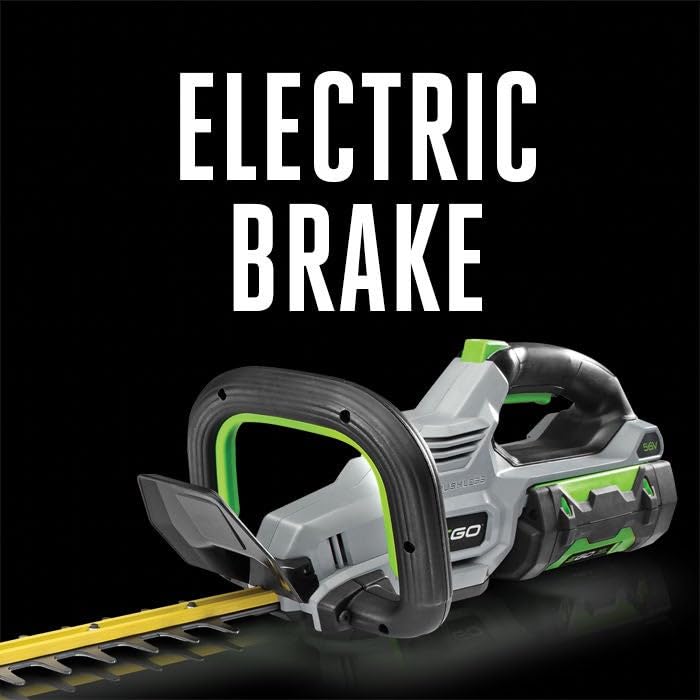 EGO Power+ HT2410 in backyard lifestyle scene, conveys cordless flexibility