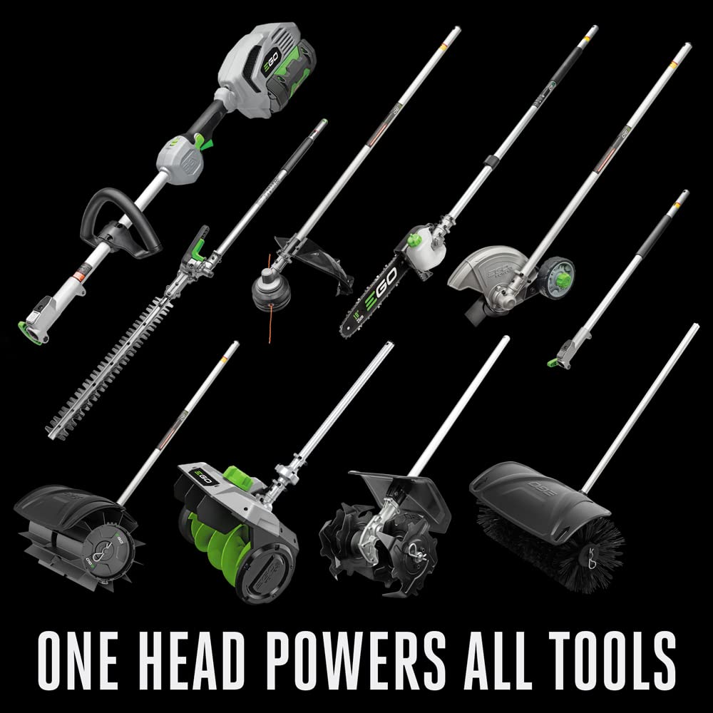 EGO Power+ adjustable front handle detail for improved ergonomics and control