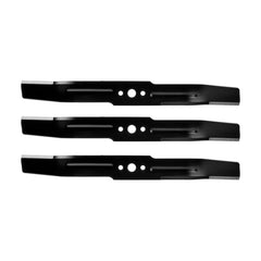 EGO Power+ front view of three 18-inch blades showing fit and clean-cut benefit
