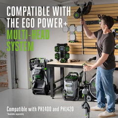 EGO Power+ carbon fiber shaft detail illustrating lightweight durable construction benefit