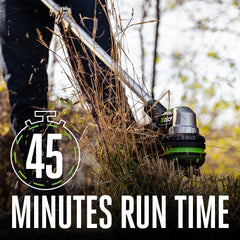 EGO Power+ blower with tapered nozzle in hand, precise high-speed debris clearing