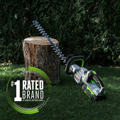 EGO Power+ carbon fiber rail close-up highlighting durable lightweight construction benefit